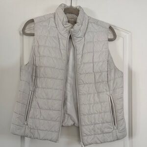 LOFT Elegant White Quilted Vest